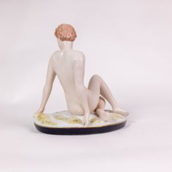 Antique Royal Dux Porcelain Figure - Nude with Red hair - Figure # 711 - Picture 2 of 10